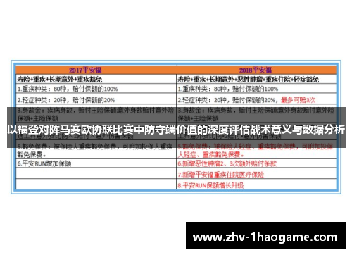 以福登对阵马赛欧协联比赛中防守端价值的深度评估战术意义与数据分析